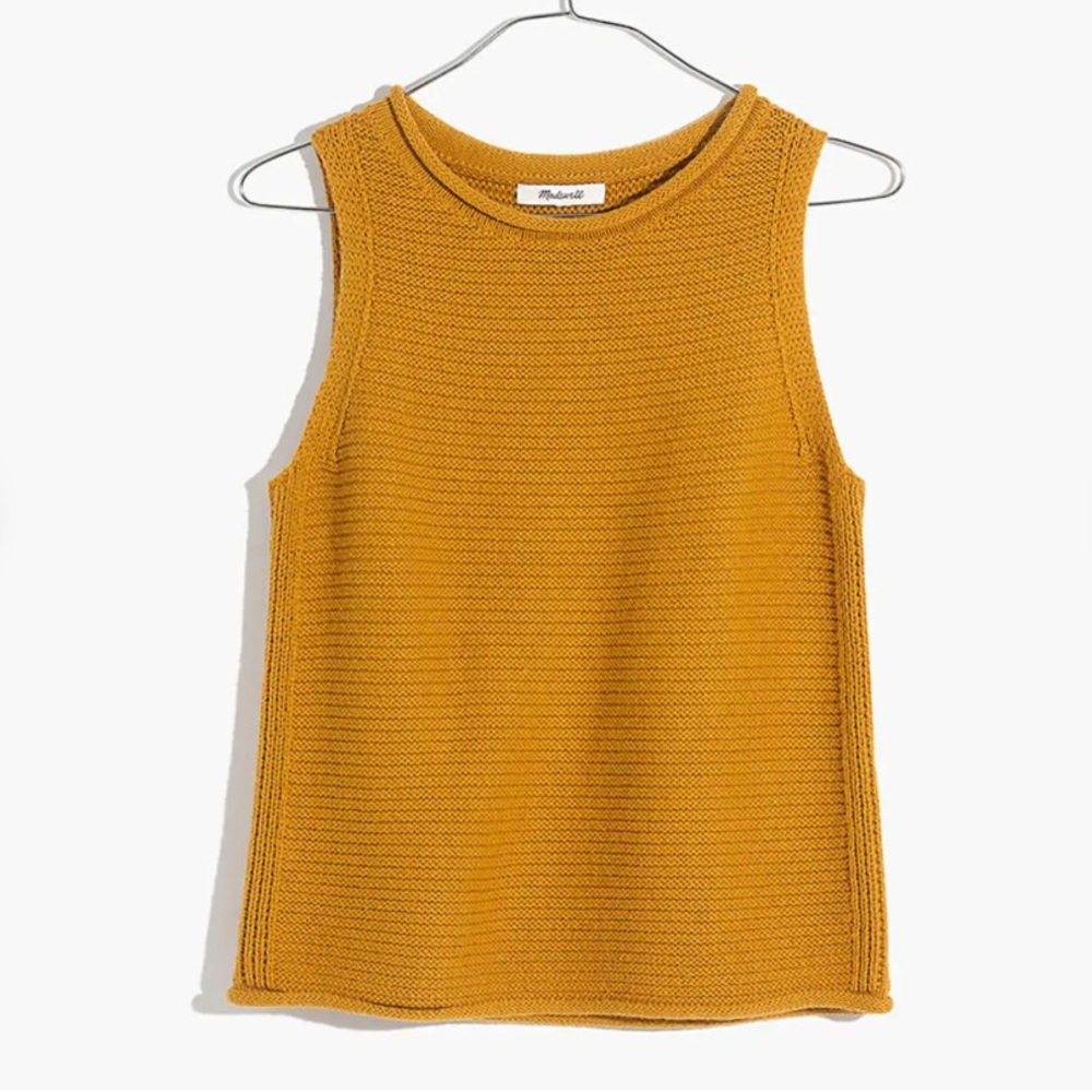 Madewell Highbury Mustard Sweater Tank Top Women's Medium